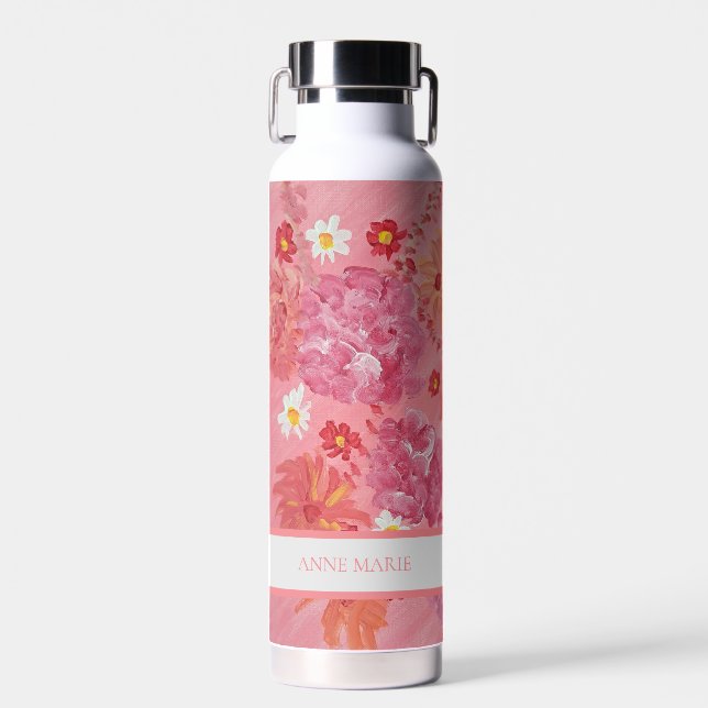 Sonnenuntergang-Rose Trinkflasche (Vorne)