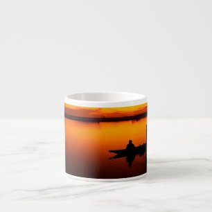 Sonnenuntergang, Ruderboot Silhouette-16497 Espressotasse