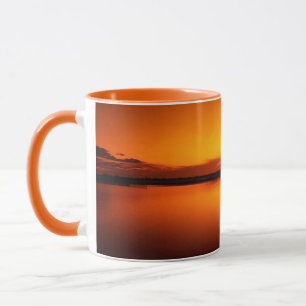 Sonnenuntergang, Ruderboot Silhouette-16497 Tasse