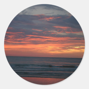 Sonnenuntergang Runder Aufkleber