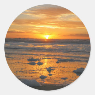 Sonnenuntergang Runder Aufkleber