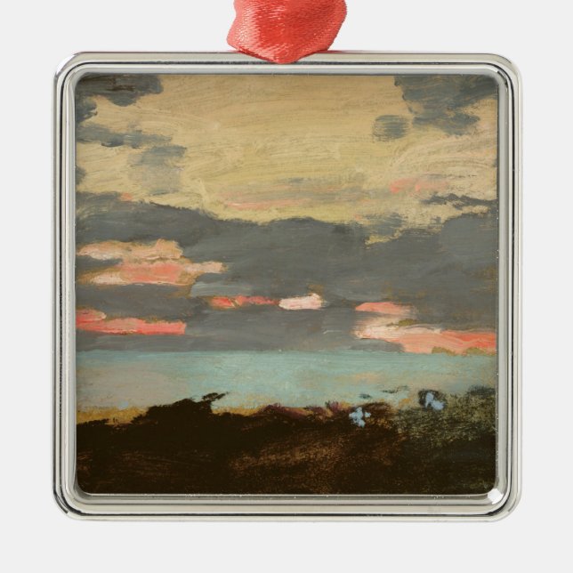 Sonnenuntergang, Saco Bucht Ornament Aus Metall (Vorne)
