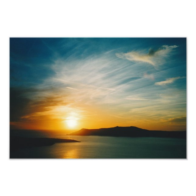 Sonnenuntergang Santorin, Griechenland Fotodruck (Vorne)