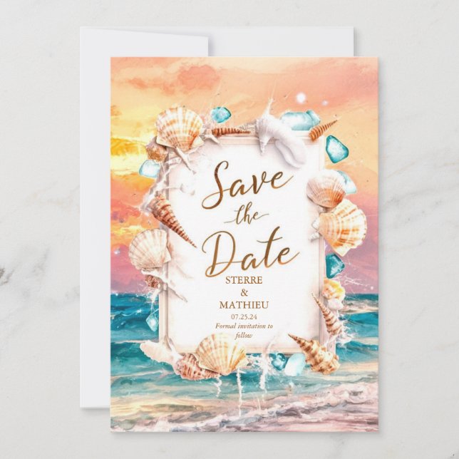Sonnenuntergang Save The Date (Vorderseite)