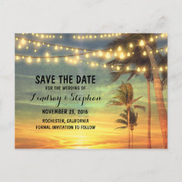Sonnenuntergang Save the Date Postkarten