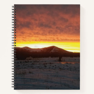 Sonnenuntergang-Schnecken-Notizbuch Notizbuch