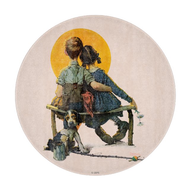 Sonnenuntergang Schneidebrett (Vorderseite)