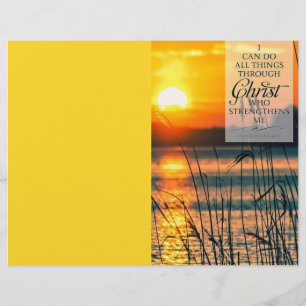 Sonnenuntergang Schrift anpassbar Kirchenbulletin Flyer