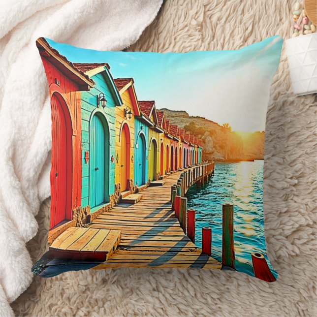Sonnenuntergang: Seaside Hues Kissen (Decke)
