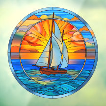 Sonnenuntergang Segeln am Horizont Falsches Buntgl