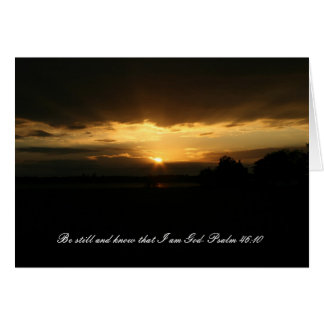 Sonnenuntergang, sei still und weiß, dass ich Gott