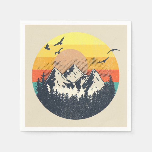 Sonnenuntergang Serviette (Vorderseite)