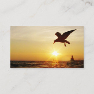 Sonnenuntergang-Silhouette-Geschäftskarte Visitenkarte