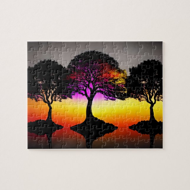 Sonnenuntergang Silhouette Kunst, Dichtung und Mus (Horizontal)
