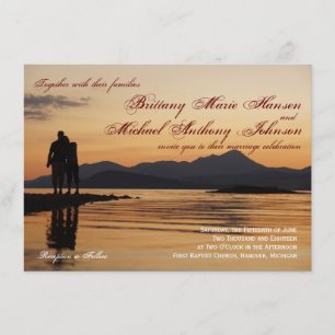 Sonnenuntergang Silhouette Paypta Hochzeitssaison Einladung