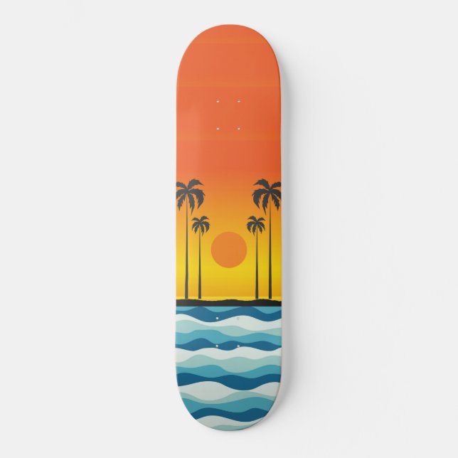 Sonnenuntergang Skateboard (Vorderseite)