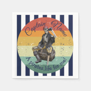 Sonnenuntergang Skeleton Rum Party Pirate Serviette