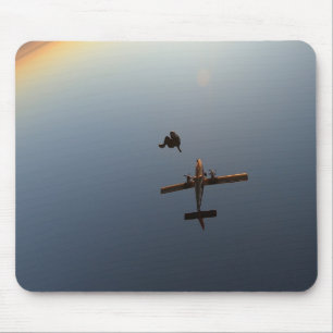 Sonnenuntergang Skydive mit Flugzeug Mousepad
