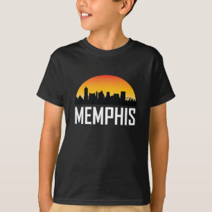 Sonnenuntergang-Skyline von Memphis TN T-Shirt