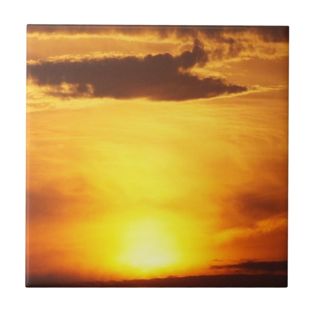 Sonnenuntergang, Sonne, Himmel, Landschaft, Sonnen Fliese (Vorderseite)