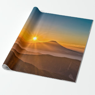 Sonnenuntergang-Sonnenaufgang des Fujisans Japan Geschenkpapier