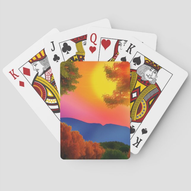 Sonnenuntergang Spielkarten (Rückseite)