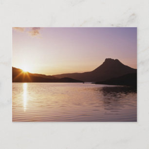 Sonnenuntergang Stac Pollaidh Schottland Postkarte
