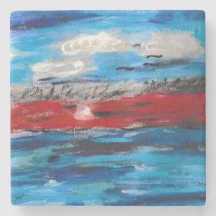 Sonnenuntergang Steinuntersetzer