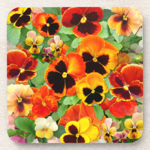 Sonnenuntergang Stiefmütterchen Getränkeuntersetzer