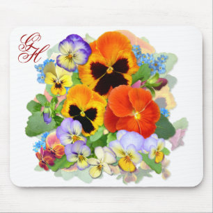 Sonnenuntergang Stiefmütterchen Mousepad