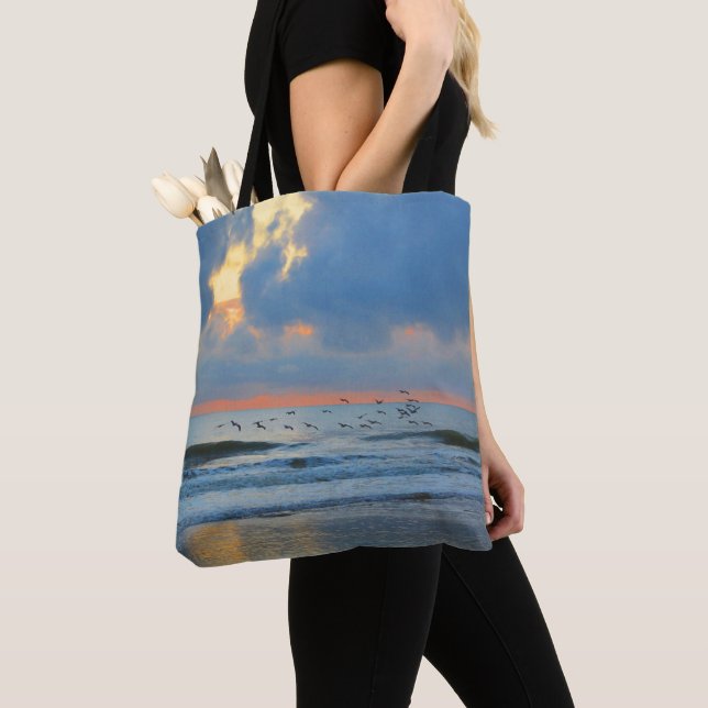 Sonnenuntergang Strand Florida Orange Abstrakt Tasche (Von Nahem)