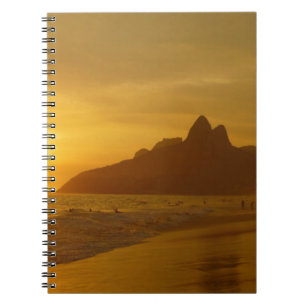 Sonnenuntergang-Strand-tropischer Notizblock