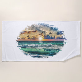 Sonnenuntergang Strandtuch