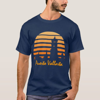 Sonnenuntergang-Streifen T-Shirt
