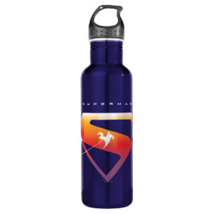 Sonnenuntergang Superman Shield Edelstahlflasche