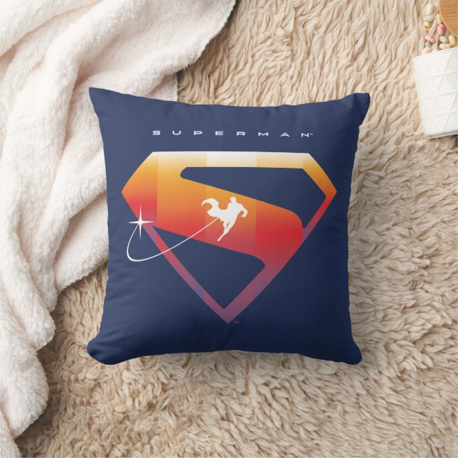 Sonnenuntergang Superman Shield Kissen (Decke)