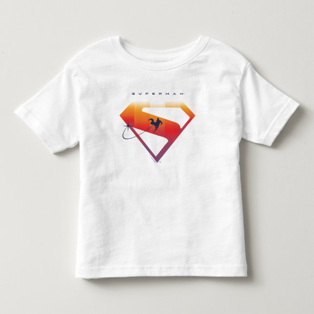 Sonnenuntergang Superman Shield Kleinkind T-shirt (Vorderseite)