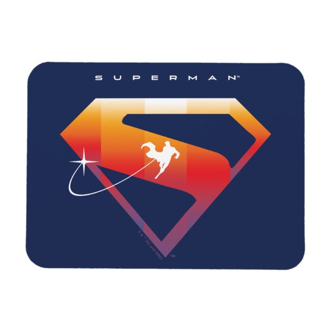 Sonnenuntergang Superman Shield Magnet (Horizontal)