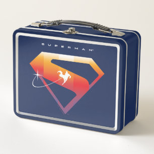 Sonnenuntergang Superman Shield Metall Brotdose