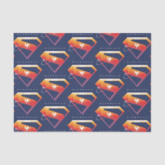 Sonnenuntergang Superman Shield Seidenpapier (Vorderseite)