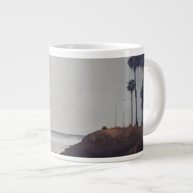 Sonnenuntergang Surfbreak Welle Schale Jumbo-Tasse (Vorderseite Rechts)