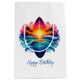 Sonnenuntergang Surfbretter Mittlere Geschenktüte