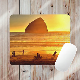 Sonnenuntergang Surfen und Radfahren Kap Kiwanda O Mousepad