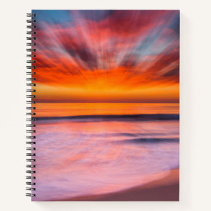 Sonnenuntergang Tamarack Beach Carlsbad, CA Notizbuch