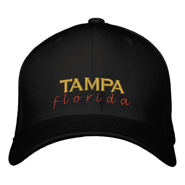 Sonnenuntergang TAMPA Bestickte Baseballkappe (Vorderseite)