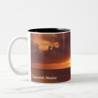 Sonnenuntergang-Tasse Zweifarbige Tasse