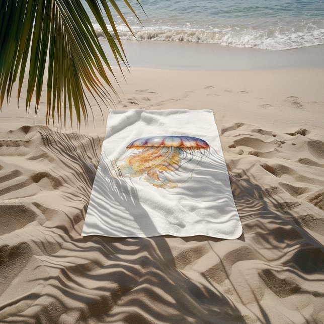 Sonnenuntergang Tentakel: Wasserfarbenfrohe Kunst Badehandtuch (Von Creator hochgeladen)