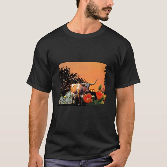 Sonnenuntergang Texas T-Shirt (Vorderseite)