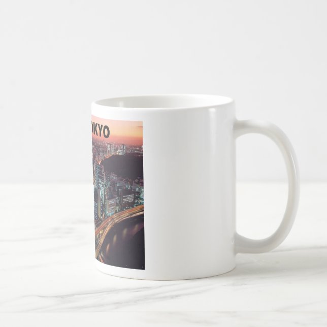 Sonnenuntergang Tokyos Japan (St.K) Kaffeetasse (Rechts)