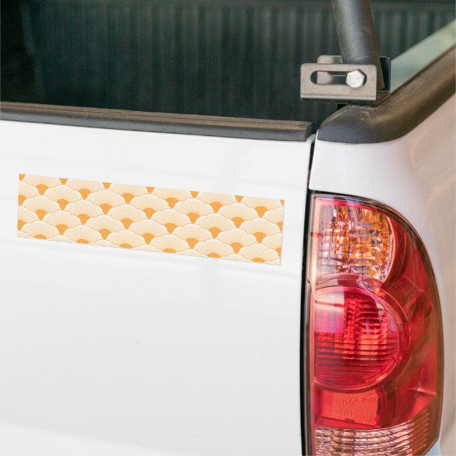 Sonnenuntergang, tonisch orange, Beton Autoaufkleber (Auf Lkw)